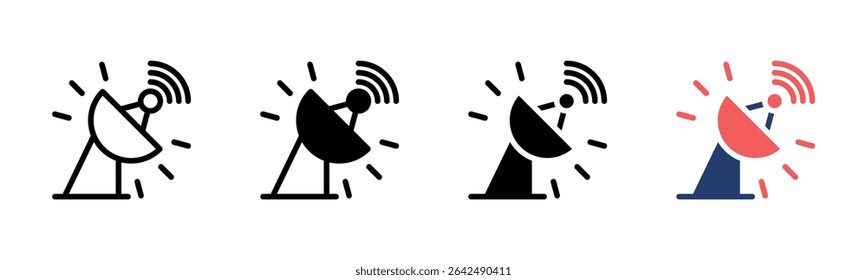 Antenna icon sheet multiple style collection