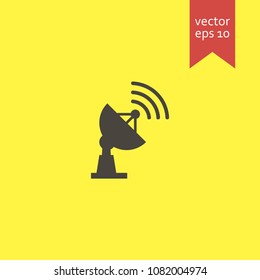 antenna. antenna icon. sign design. yellow background.