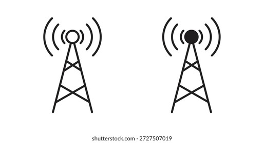 Antenna icon in simple flat trend modern graphic design abstract logotype element