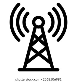 Antenna icon with simple and line style