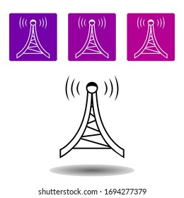 Antennensymbol. Einfache Vektorillustration von Media-Sets für UI und UX, Website oder mobile Anwendungen