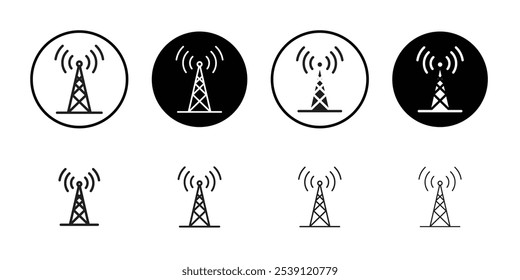 Ícone de antena Contorno fino simples