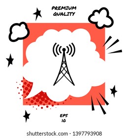 Antenna icon symbol. Element for your design