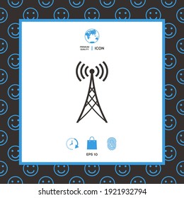 Símbolo de icono de antena. Elemento para su diseño
