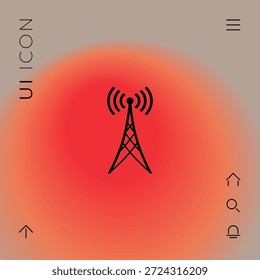 Símbolo do ícone de antena. Elemento para seu design