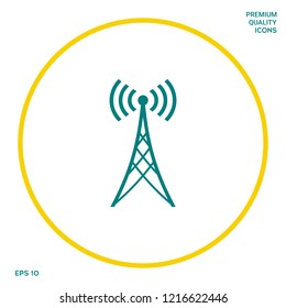 Antenna icon symbol. Graphic elements for your design