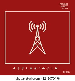 Antenna icon symbol. Graphic elements for your design