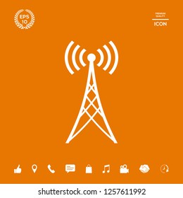Antenna icon symbol. Graphic elements for your design