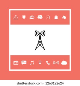 Antenna icon symbol. Graphic elements for your design