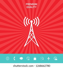Antenna icon symbol. Graphic elements for your design