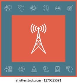 Antenna icon symbol. Graphic elements for your design