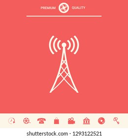 Antenna icon symbol. Graphic elements for your design