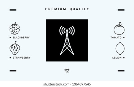 Antenna icon symbol. Graphic elements for your design