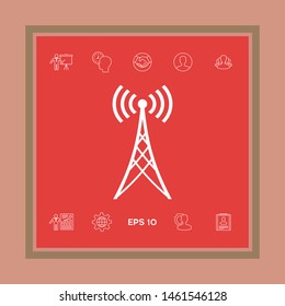 Antenna icon symbol. Graphic elements for your design