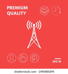 Antenna icon symbol. Graphic elements for your design