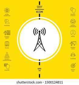 Antenna icon symbol. Graphic elements for your design