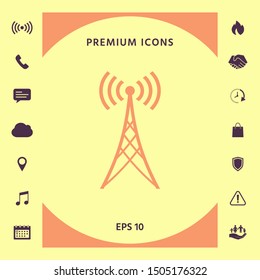 Antenna icon symbol. Graphic elements for your design