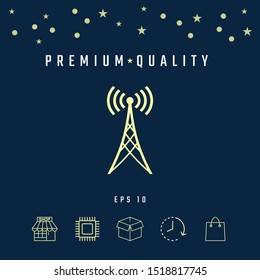 Antenna icon symbol. Graphic elements for your design