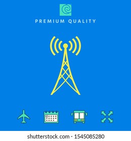 Antenna icon symbol. Graphic elements for your design