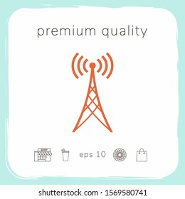 Antenna icon symbol. Graphic elements for your design