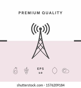 Antenna icon symbol. Graphic elements for your design