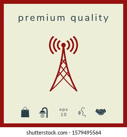 Antenna icon symbol. Graphic elements for your design