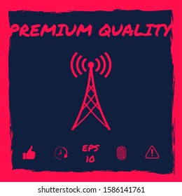 Antenna icon symbol. Graphic elements for your design