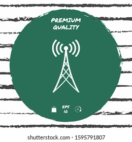 Antenna icon symbol. Graphic elements for your design
