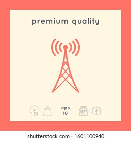 Antenna icon symbol. Graphic elements for your design