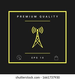 Antenna icon symbol. Graphic elements for your design