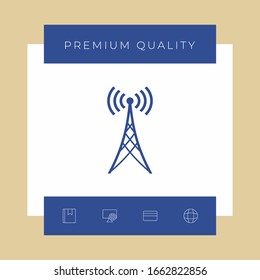 Antenna icon symbol. Graphic elements for your design