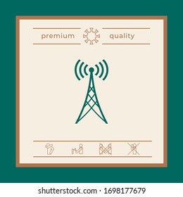 Symbol für Antennen. Grafische Elemente für Ihr Design
