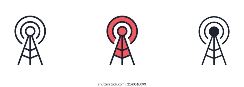 antenna icon symbol template for graphic and web design collection logo vector illustration