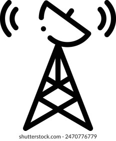 antenna icon. Thin Linear Style Design Isolated On White Background