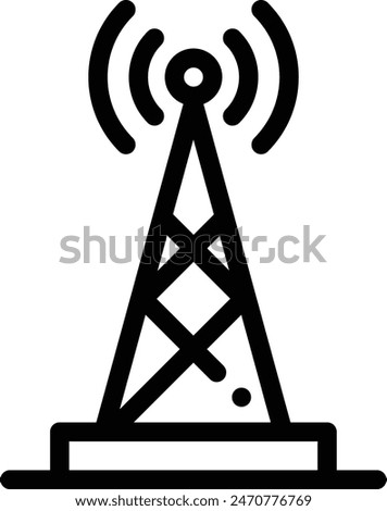 antenna icon. Thin Linear Style Design Isolated On White Background