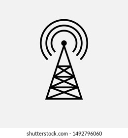 Antenna Icon. Transmission, Relay. Transmitter Symbol for Design Elements, Websites, Presentation and Application - Vector. 