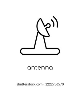 antenna icon. Trendy modern flat linear vector antenna icon on white background from thin line Electronic devices collection, outline vector illustration