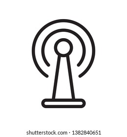 Antenna icon in trendy outline style design. Vector graphic illustration. Antenna icon for website design, logo, app, and ui. Editable vector stroke. EPS 10.