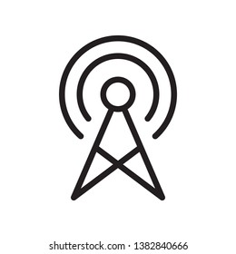 Antenna icon in trendy outline style design. Vector graphic illustration. Antenna icon for website design, logo, app, and ui. Editable vector stroke. EPS 10.