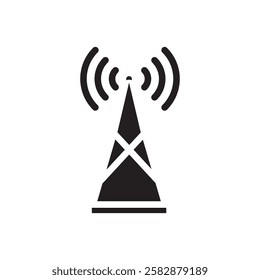 Antenna icon Vector flat thin line illustration