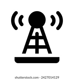 antenna icon. vector glyph icon for your website, mobile, presentation, and logo design.
