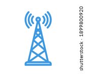 Antenna icon vector illustration in blue style about internet of things for any projects, use for website mobile app presentation