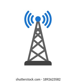 Antenna icon vector illustration in flat style about internet of things for any projects, use for website mobile app presentation