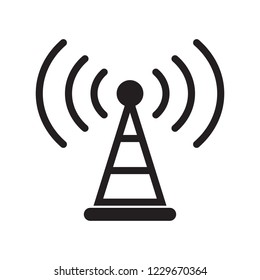 Antenna icon. Vector illustration isolated on white background.
