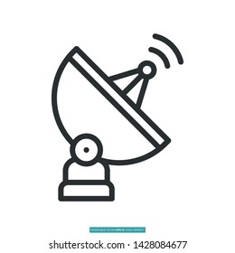 Antenna Icon Vector Illustration Logo Template