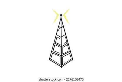 Antenna icon vector illustration, antenna logo vector