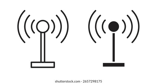 Antenna icon vector illustration on a transparent background.