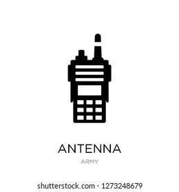 antenna icon vector on white background, antenna trendy filled icons from Army collection, antenna simple element illustration