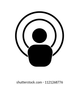 Antenna icon vector icon. Simple element illustration. Antenna symbol design. Can be used for web and mobile.