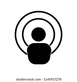 Antenna icon vector icon. Simple element illustration. Antenna symbol design. Can be used for web and mobile.